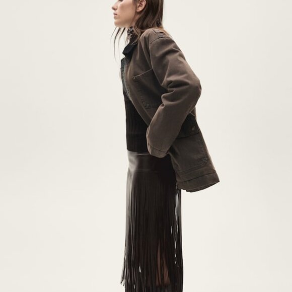 MANGO Denim parka with contrasting collar - Picture 3 of 12